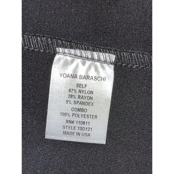 NWT Yoana Baraschi Black Sleeveless Lace Hem  Women's Midi Dress Size Small - Picture 9 of 9